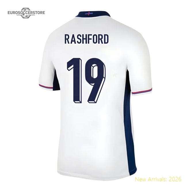 2024-2025 England Home Shirt (Rashford 19)-Football Jersey Hub