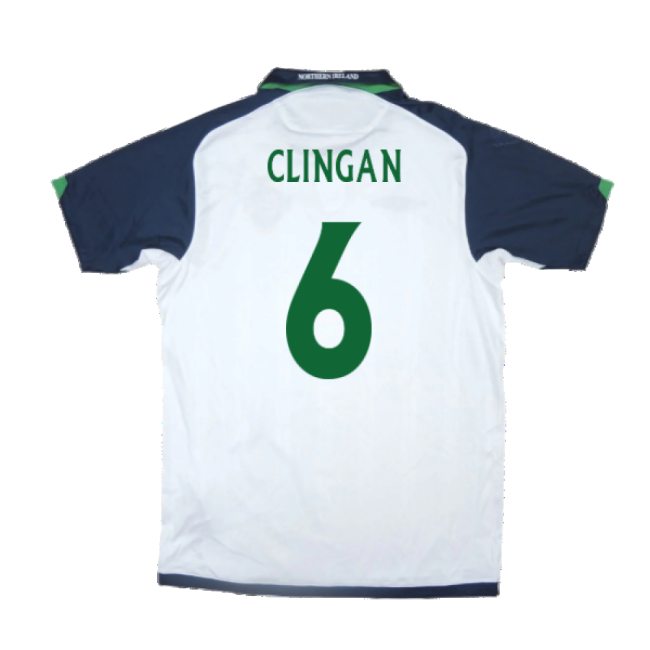Northern Ireland 2009-10 Away Shirt ((Very Good) XL) (Clingan 6)-Football Jersey Hub