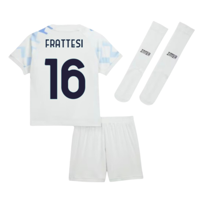 2025-2026 Inter Milan Away Mini Kit (Frattesi 16)-Football Jersey Hub
