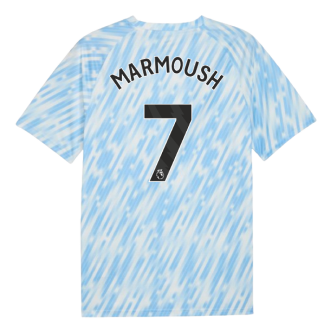 2025-2026 Man City Warm Up Jersey (Silver Sky) (Marmoush 7)-Football Jersey Hub