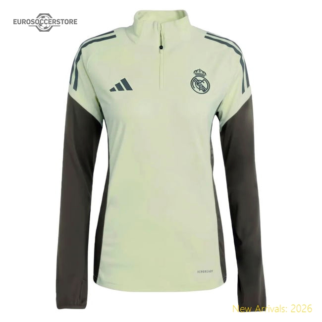 2025-2026 Real Madrid Training Top (Almost Lime) - Womens-Football Jersey Hub