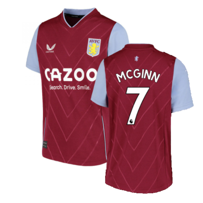 2022-2023 Aston Villa Home Shirt (Kids) (McGINN 7)-Football Jersey Hub
