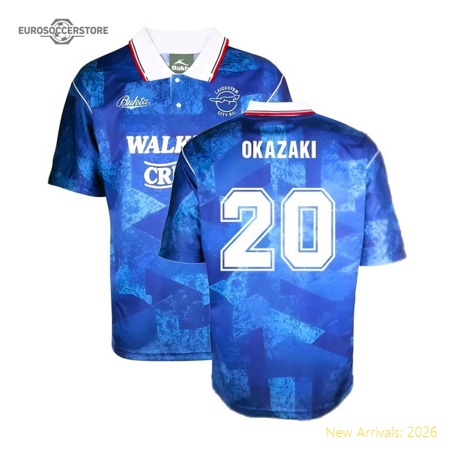 Leicester City 1990 Bukta Retro Shirt (OKAZAKI 20)-Football Jersey Hub