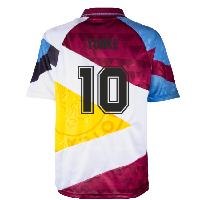 Aston Villa 1990 Mash Up Retro Football Shirt (Yorke 10)-Football Jersey Hub
