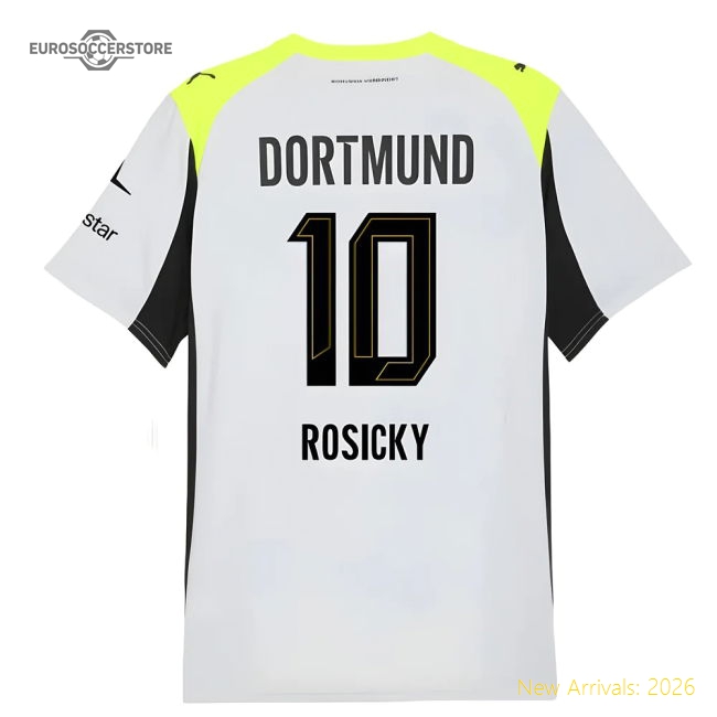 2025-2026 Borussia Dortmund Away Shirt (Rosicky 10)-Football Jersey Hub