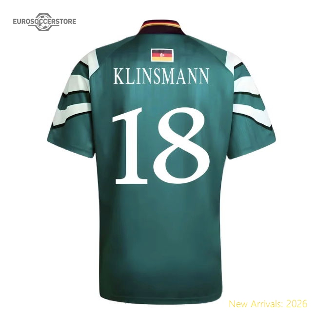 1996 Germany Euro 96 Away Shirt (Klinsmann 18)-Football Jersey Hub