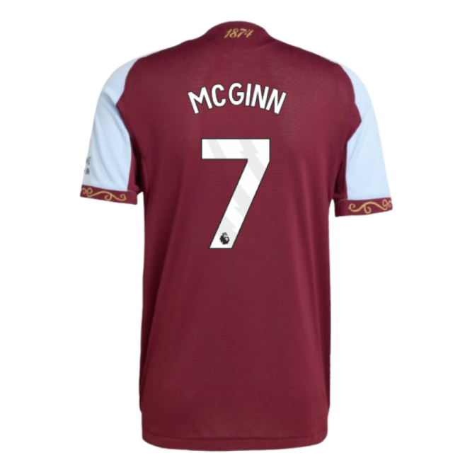 2025-2026 Aston Villa Authentic Home Shirt (McGinn 7)-Football Jersey Hub
