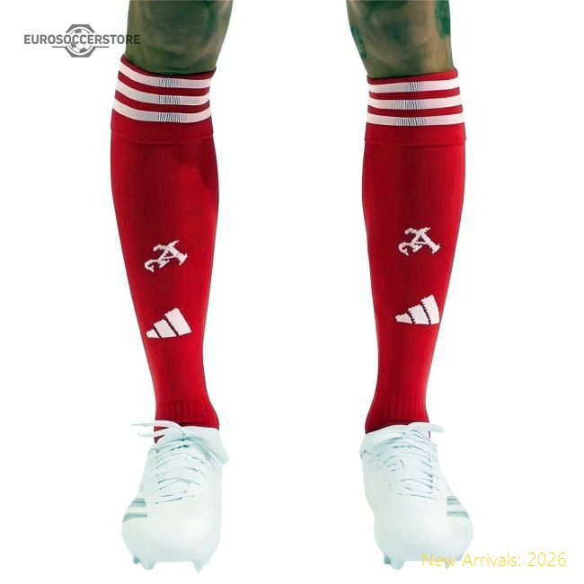 2025-2026 Arsenal Home Socks (Red)-Football Jersey Hub