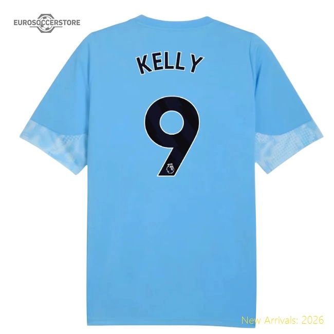 2025-2026 Man City Training Jersey (Light Blue) - Kids (Kelly 9)-Football Jersey Hub