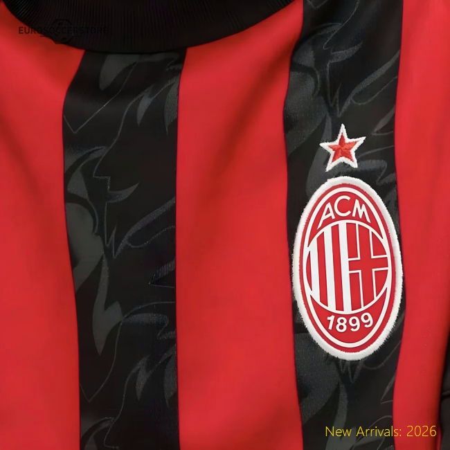 2025-2026 AC Milan Home Shirt (Kids)-Football Jersey Hub