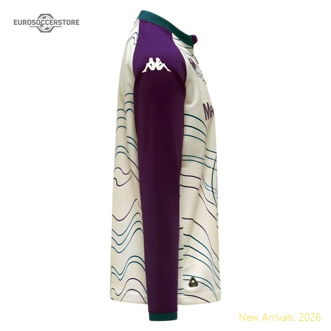 2025-2026 Fiorentina Pre Match Sweat Top (White-Violet)-Football Jersey Hub