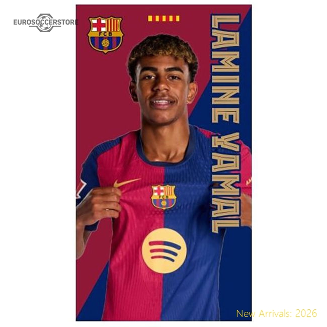 FC Barcelona Yamal Diagonal Split Towel-Football Jersey Hub