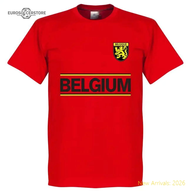 Belgium Romelu Lukaku Team T-Shirt - Red-Football Jersey Hub