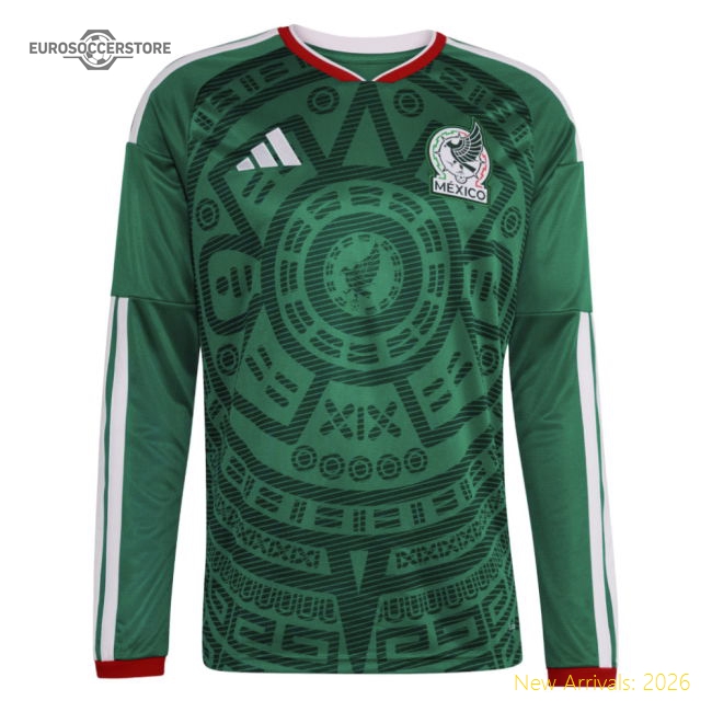 2026-2027 Mexico Long Sleeve Home Shirt (Blanco 10)-Football Jersey Hub