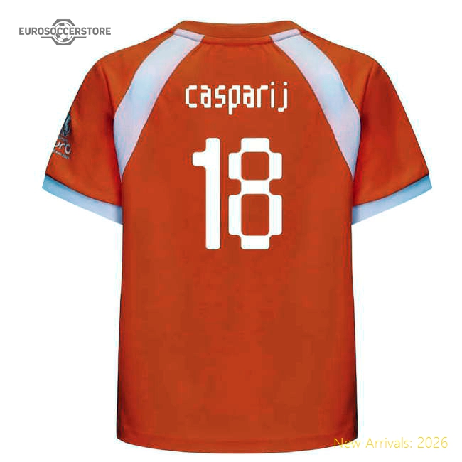 2025 Netherlands WEC Poly T-shirt (Orange) - Kids (Casparij 18)-Football Jersey Hub