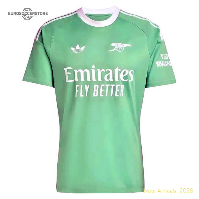 2025-2026 Arsenal Third Goalkeeper Shirt (Green)-Football Jersey Hub