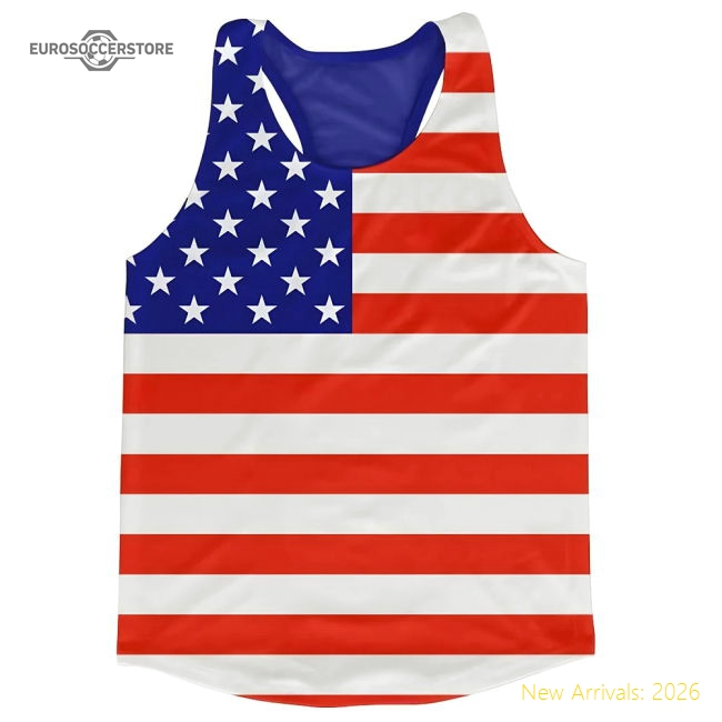 United States Flag Running Vest-Football Jersey Hub