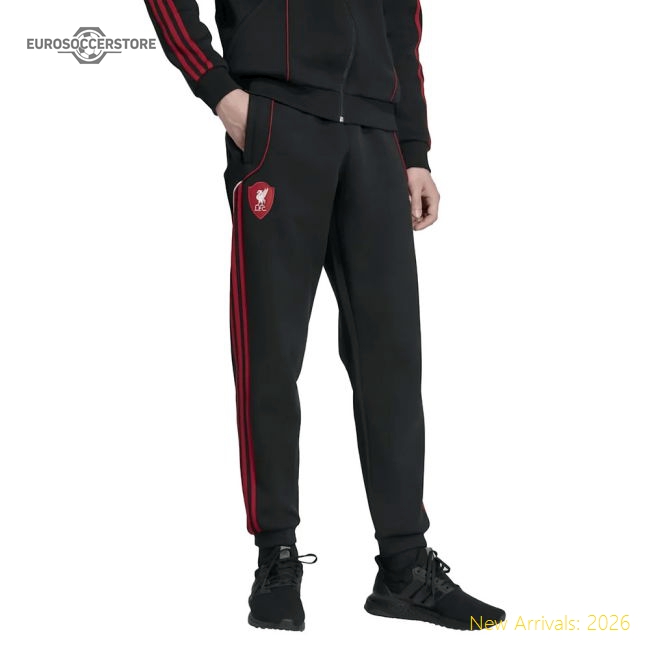 2025-2026 Liverpool UBP Doubleknit Pants (Black)-Football Jersey Hub