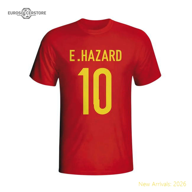Eden Hazard Belgium Hero T-shirt (red) - Kids-Football Jersey Hub