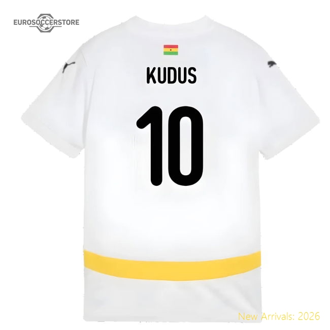 2024-2025 Ghana Home Shirt (Kids) (Kudus 10)-Football Jersey Hub