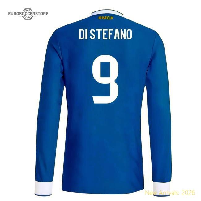 2025-2026 Real Madrid Authentic Long Sleeve Third Shirt (Di Stefano 9)-Football Jersey Hub