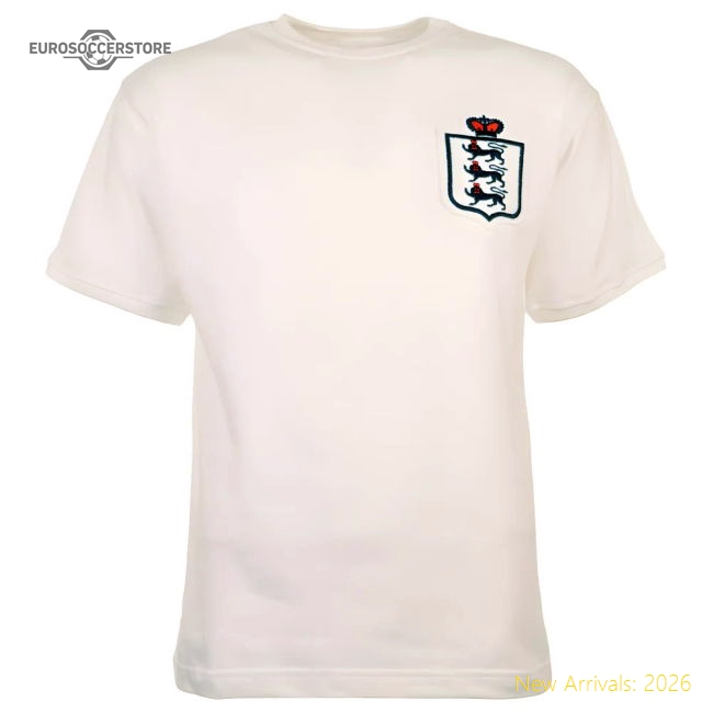 England White Retro Football Shirt-Football Jersey Hub