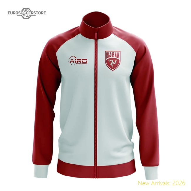 Isle Of Man Concept Football Track Jacket (White)-Football Jersey Hub