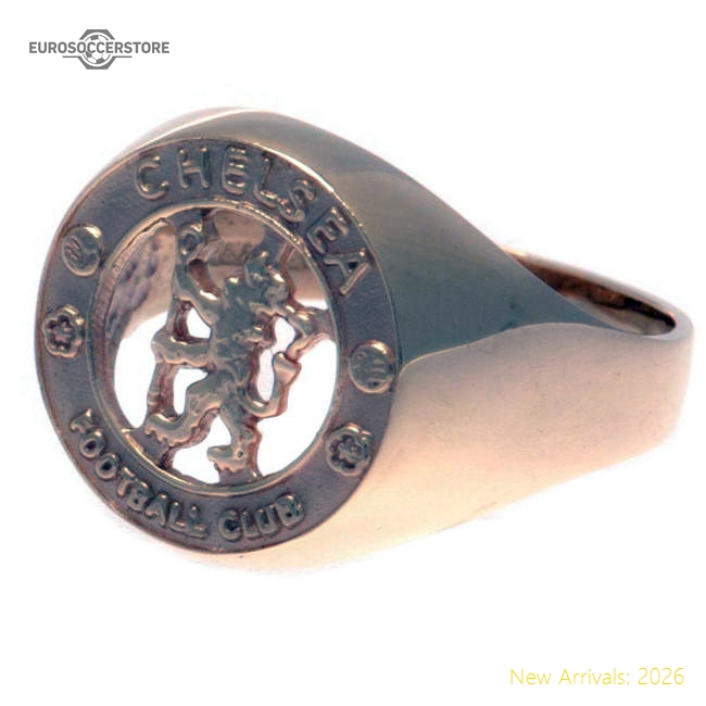 Chelsea FC 9ct Gold Crest Ring Large-Football Jersey Hub