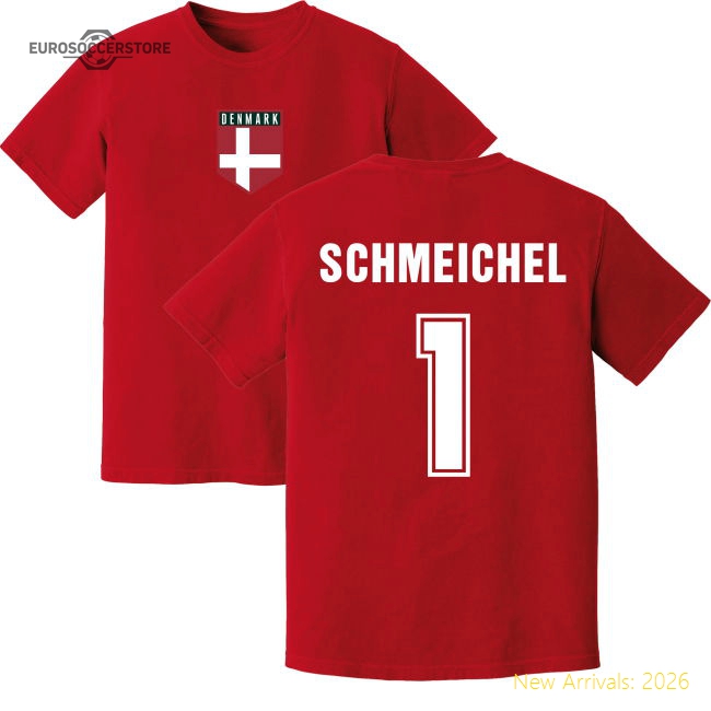 Schmeichel Denmark Training Jersey (Red)-Football Jersey Hub