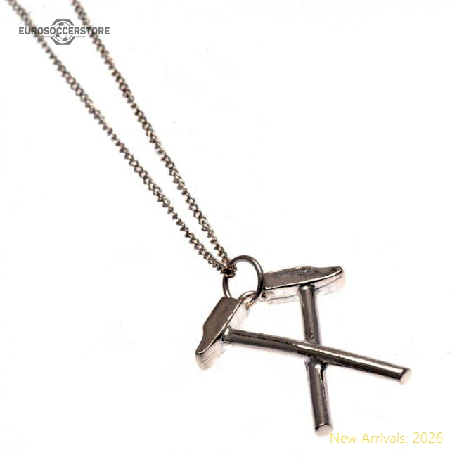 West Ham United FC Sterling Silver Pendant & Chain HM-Football Jersey Hub