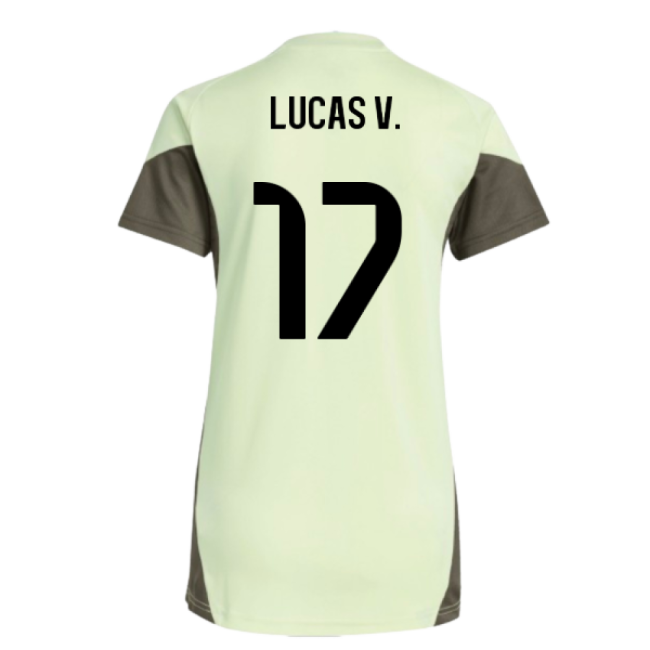 2025-2026 Real Madrid Training Jersey (Almost Lime) - Womens (Lucas V. 17)-Football Jersey Hub