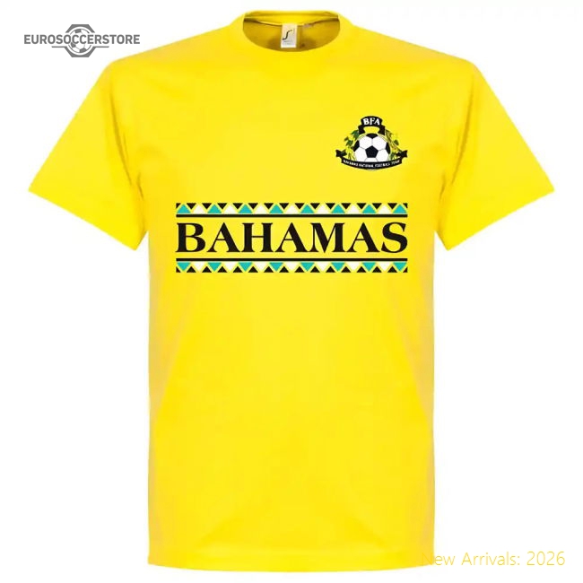 Bahamas Team T-Shirt - Yellow-Football Jersey Hub