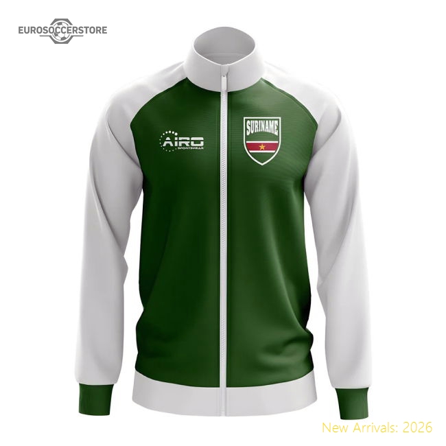 Suriname Concept Football Track Jacket (Green)-Football Jersey Hub