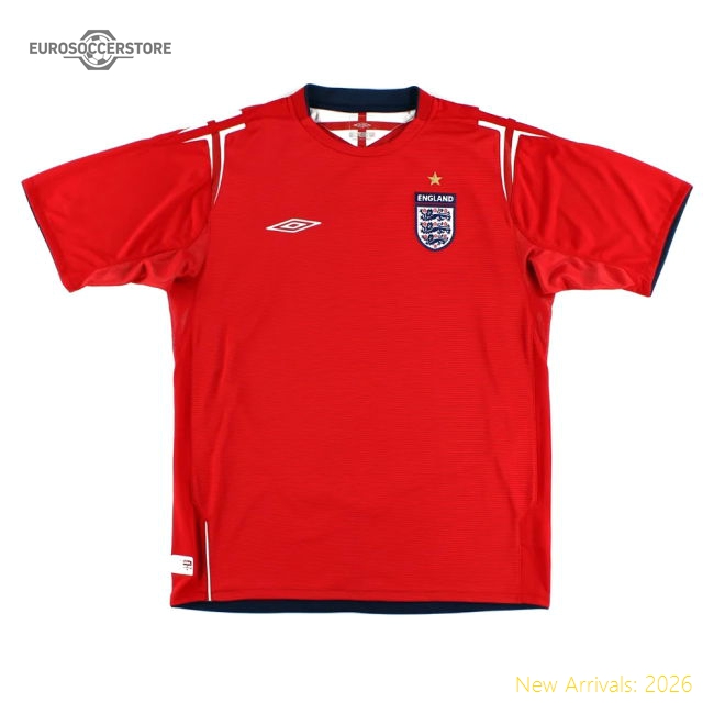 England 2006-08 Away Shirt (XLB 158cm) (Excellent)-Football Jersey Hub