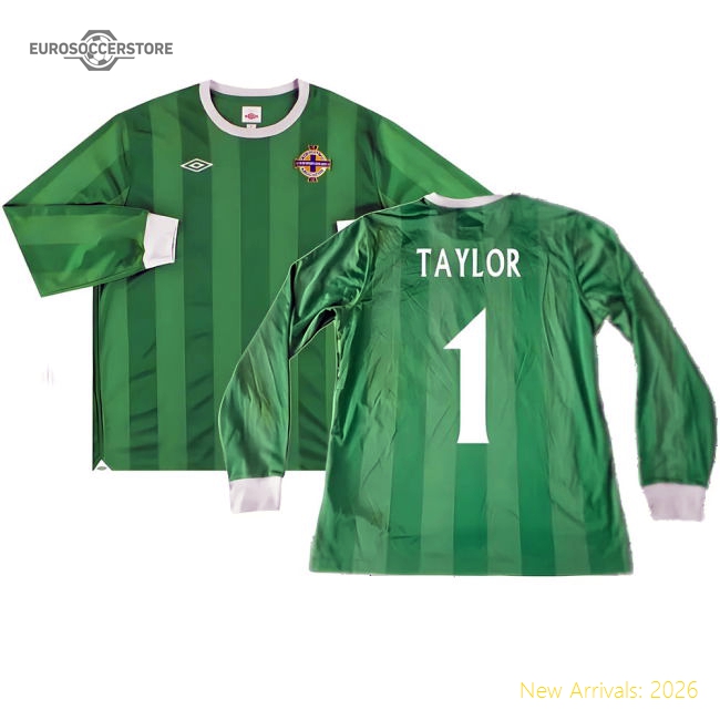 Northern Ireland 2010-12 Long Sleeve Home Shirt ((Good) XL) (Taylor 1)-Football Jersey Hub