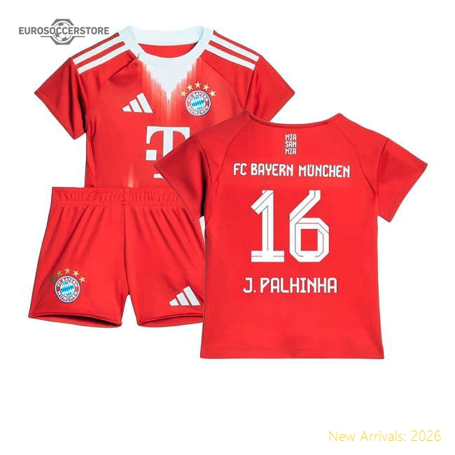 2025-2026 Bayern Munich Home Baby Kit (J. Palhinha 16)-Football Jersey Hub