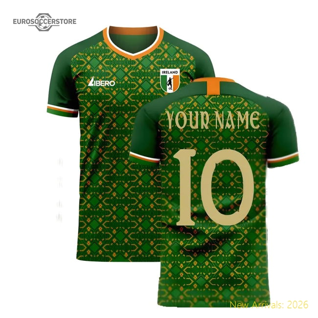 Ireland 2025-2026 Home Concept Football Kit (Libero) (Your Name)-Football Jersey Hub