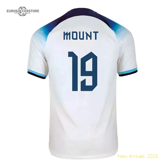 2022-2023 England Home Shirt (Mount 19)-Football Jersey Hub