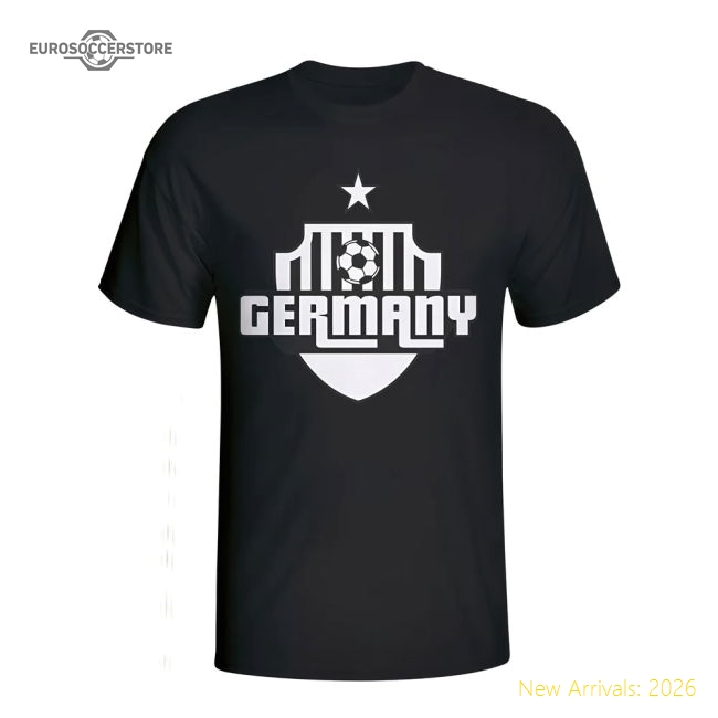 Germany Country Logo T-shirt (black) - Kids-Football Jersey Hub