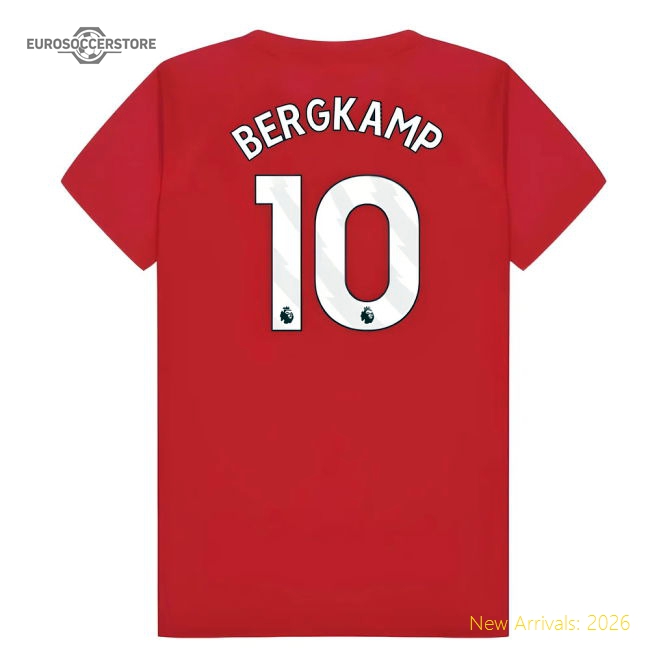 Arsenal Poly T-Shirt (Red) - Kids (Bergkamp 10)-Football Jersey Hub