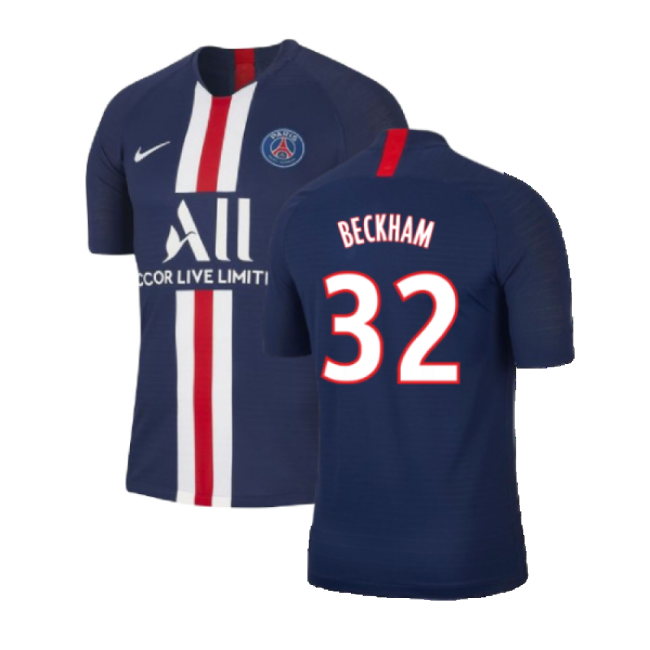 PSG 2019-20 Home Nike Vaporknit Shirt ((Mint) S) (BECKHAM 32)-Football Jersey Hub