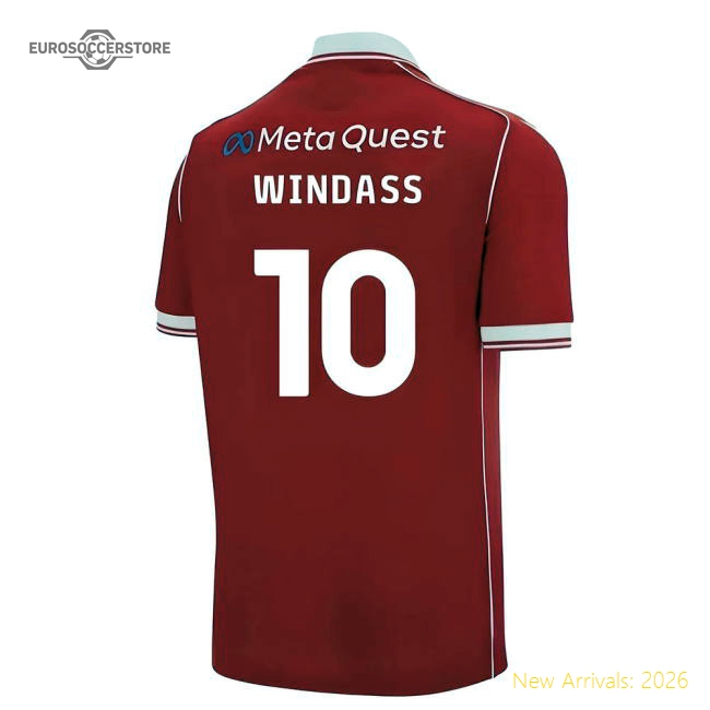 2025-2026 Wrexham Home Shirt (Windass 10)-Football Jersey Hub
