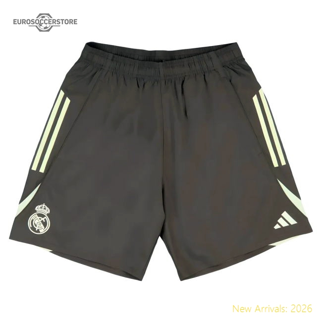 2025-2026 Real Madrid Downtime Shorts (Utility Grey)-Football Jersey Hub
