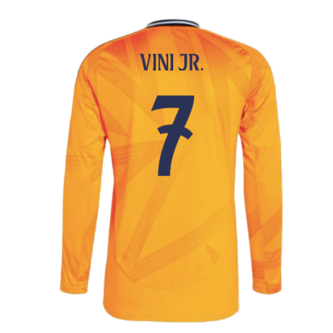 2024-2025 Real Madrid Long Sleeve Away Shirt (Vini Jr. 7)-Football Jersey Hub