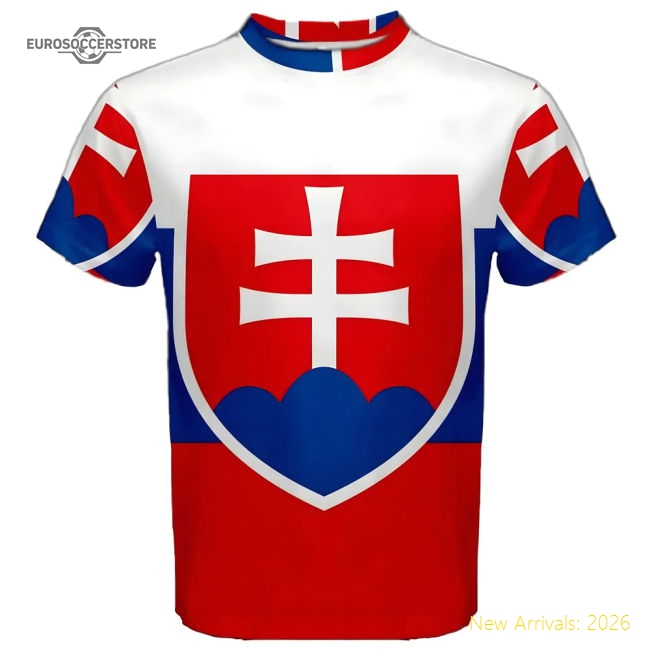 Slovakia Flag Sublimated Sports Jersey-Football Jersey Hub