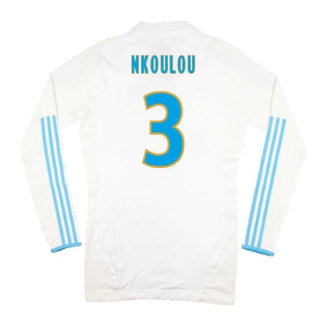 Marseille 2011-12 Player Spec Long Sleeve Home Shirt ((Excellent) L) (Nkoulou 3)-Football Jersey Hub