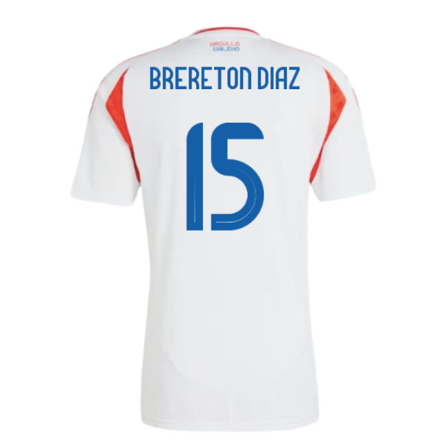 2024-2025 Chile Away Shirt (BRERETON DIAZ 15)-Football Jersey Hub