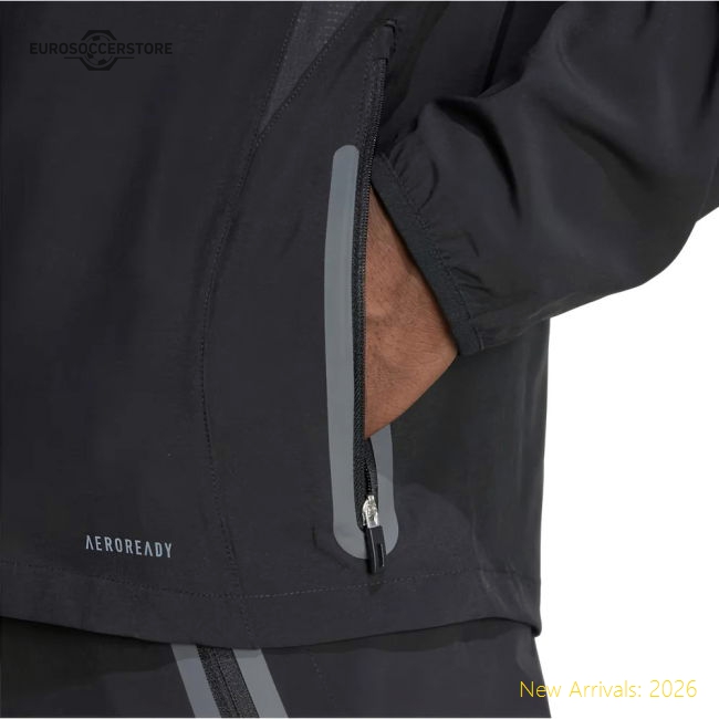 2025-2026 Real Madrid Pro Vis Tech Jacket (Black)-Football Jersey Hub