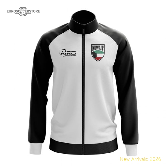 Kuwait Concept Football Track Jacket (White)-Football Jersey Hub