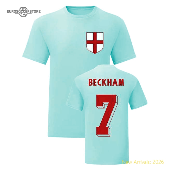 David Beckham England National Hero Tee (White)-Football Jersey Hub